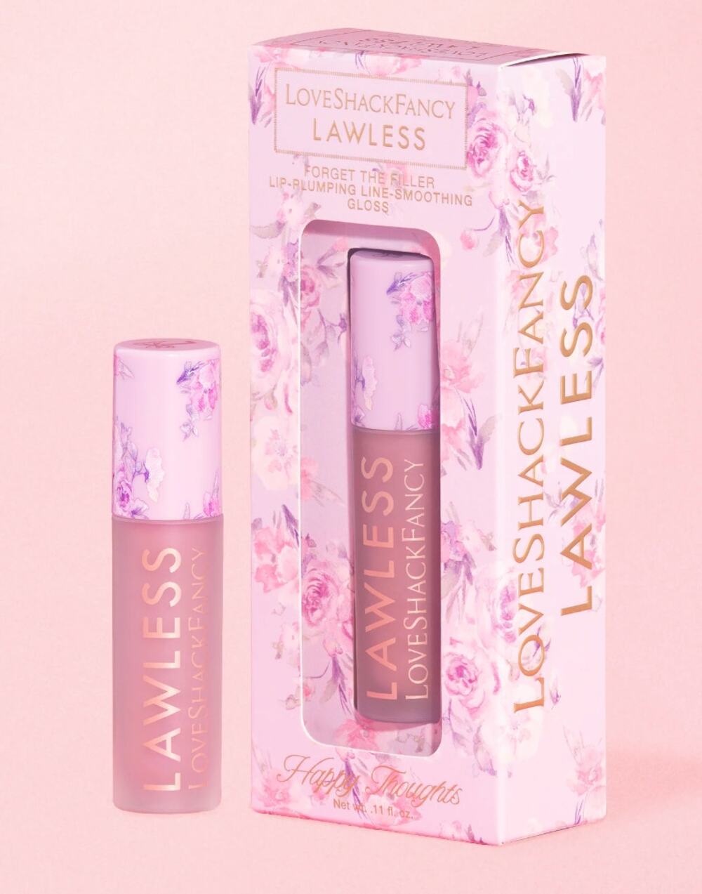 LAWLESS x LoveShackFancy Forget The Filler Lip Plumping Gloss NEW